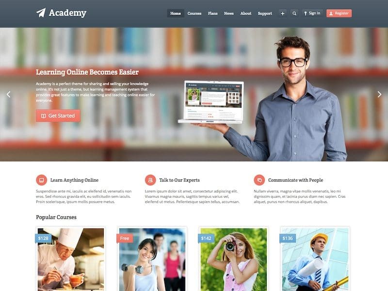 Academy - Learning Management Theme
