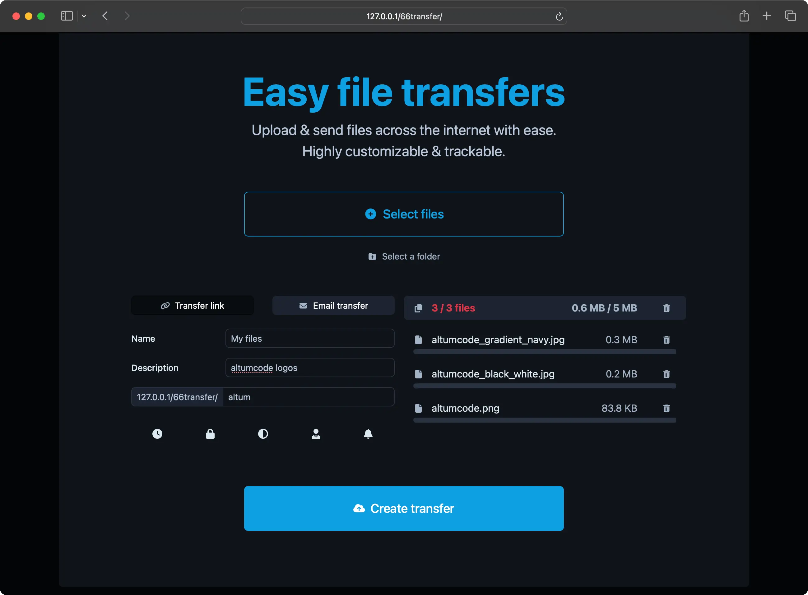66transfer: Easy file transfer tool - PHP Script