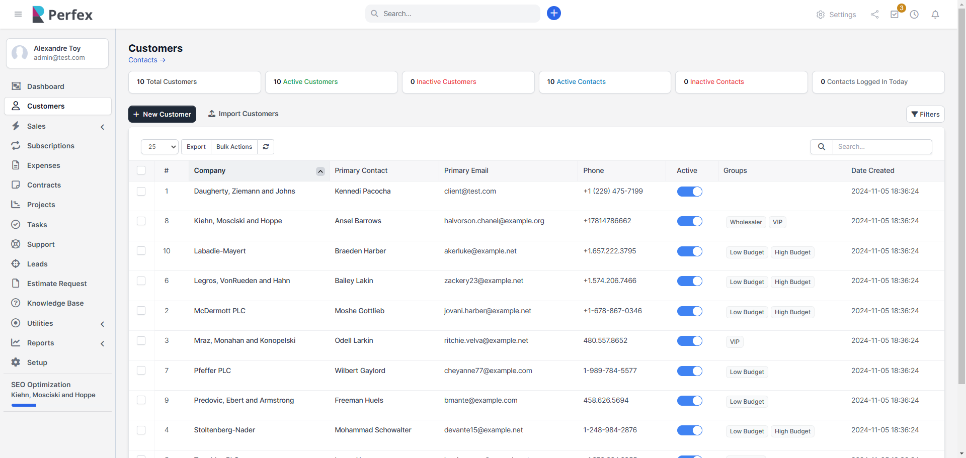 Perfex CRM – Manage Leads, Tasks, Invoices & Teams